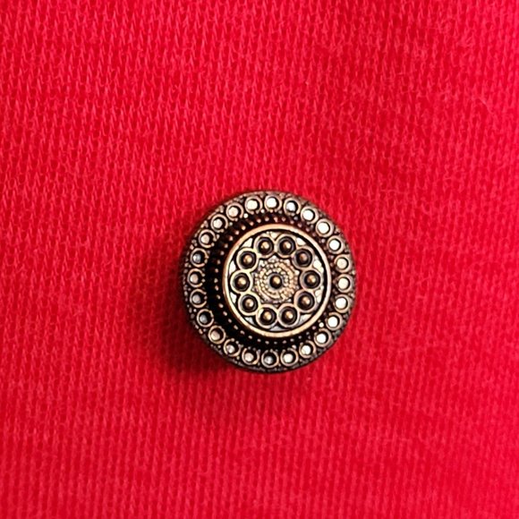 Vintage 80s Drop Waist Tiered Ruffle Dress Red Retro Button Down Sz 7/8 Cocktail - Picture 6 of 16